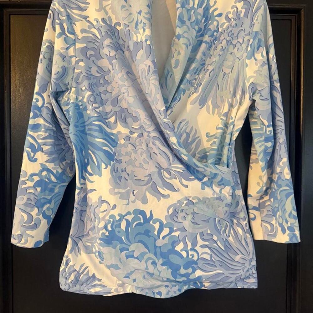 Jmclaughlin blue white floral wraps